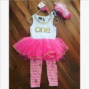 Mud Pie 1st Birthday Outfit